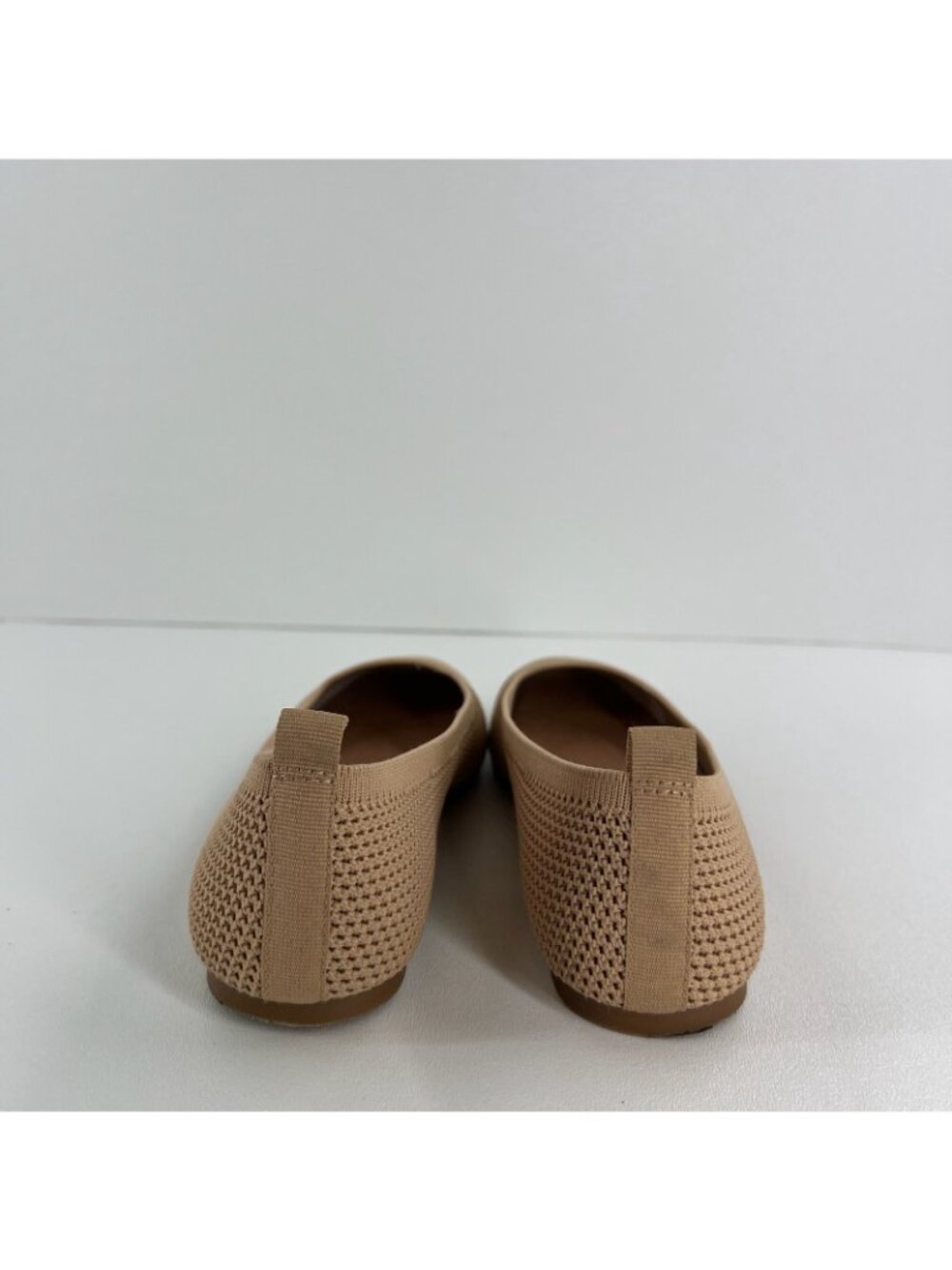 Lucky Brand Daneric Knit Ballet Flats Size 6.5 Washable Slip On Square Toe Beige - Picture 5 of 12